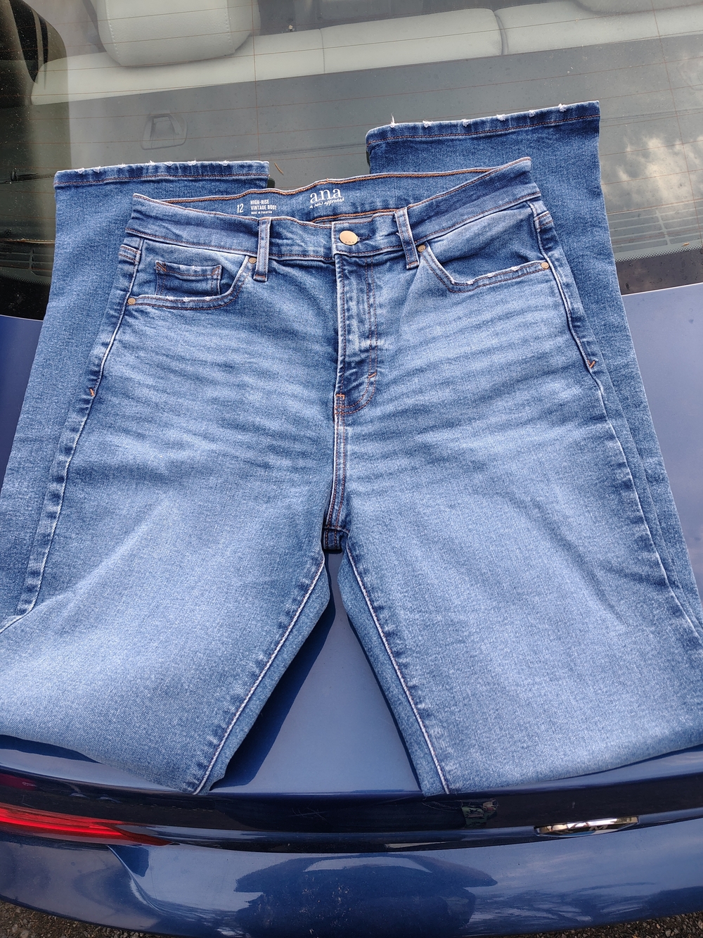 a.n.a High-Rise Vintage Boot Jeans in Denim Blue